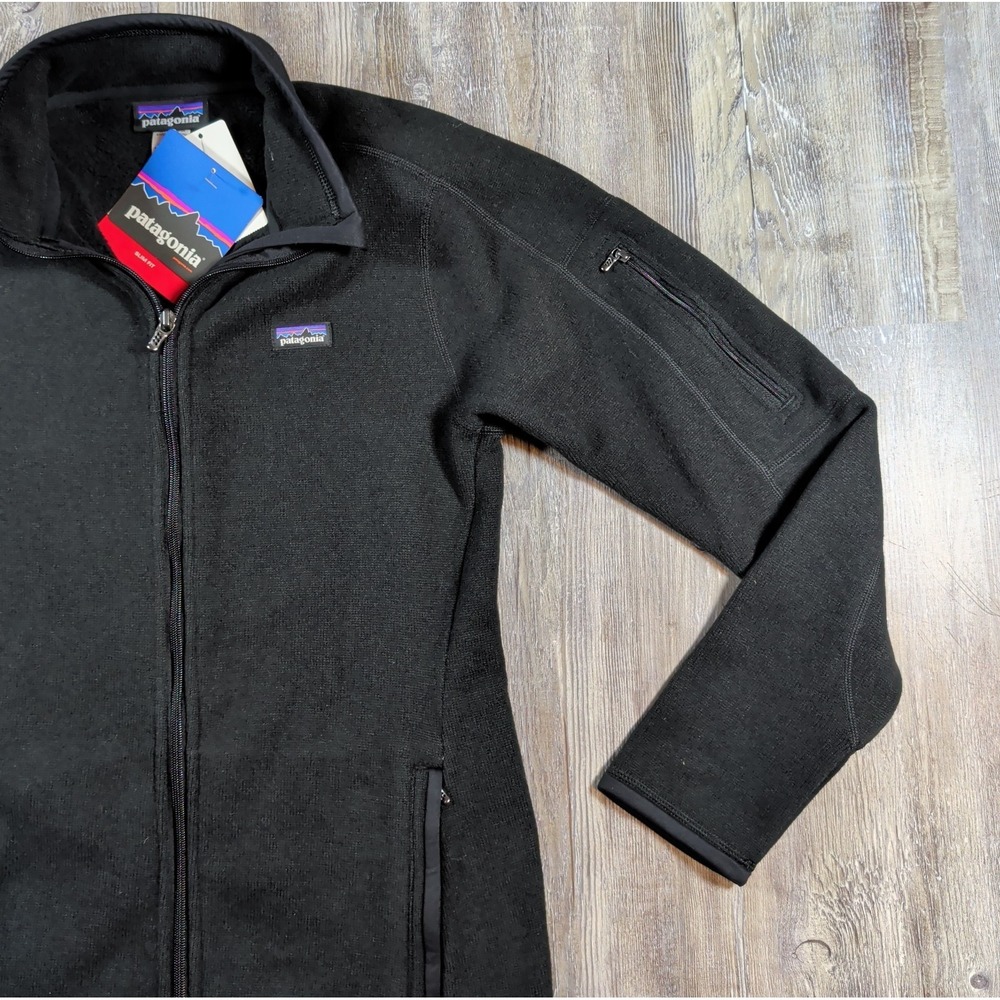 Patagonia Better Sweater Jacket Full Zip Women's Size Medium Black Company Logo - Picture 4 of 12